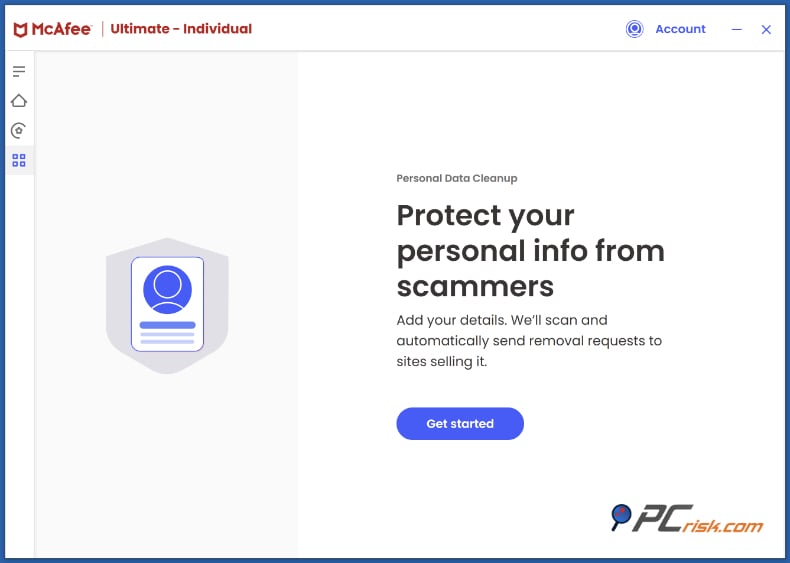 mcafee personal data cleanup