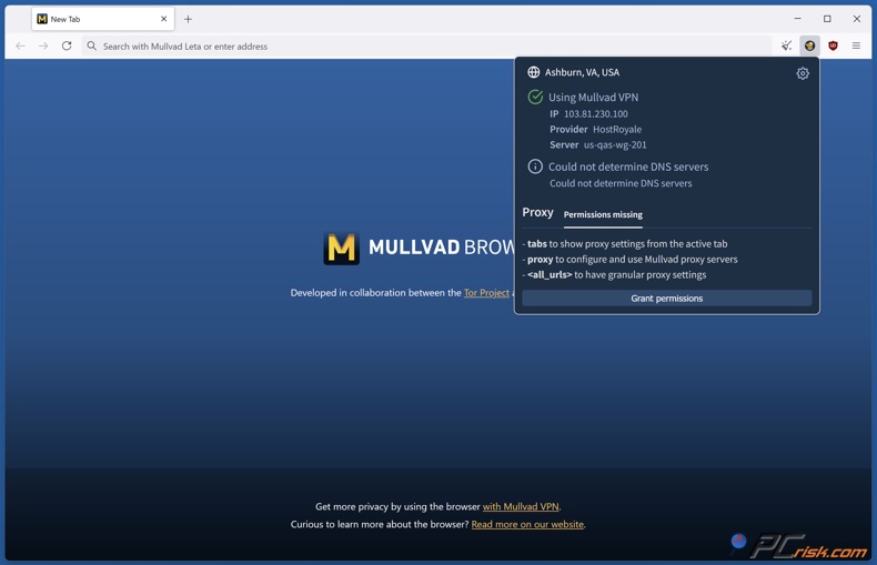 Mullivad browser