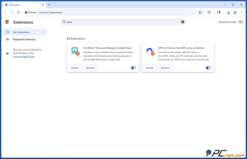 Nord browser extensions
