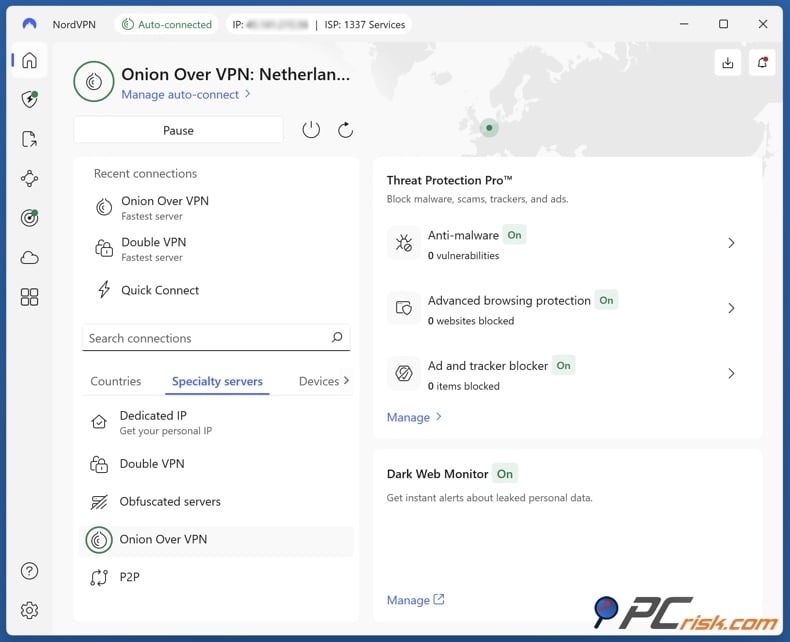 NordVPN Onion Over VPN