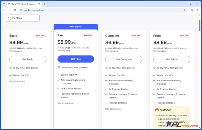 NordVPN pricing