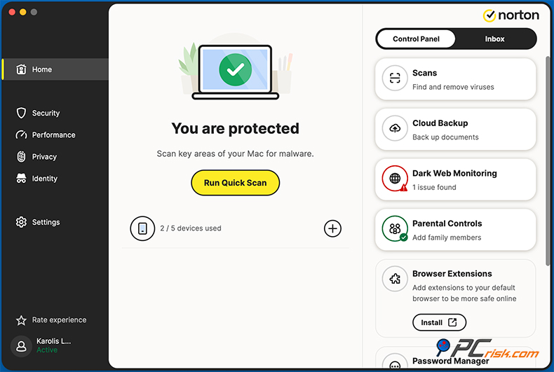 Norton 360 Deluxe Home Mac