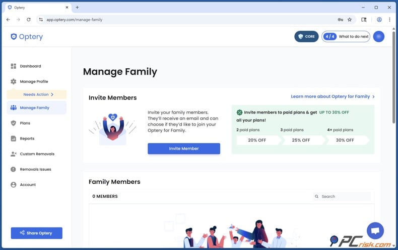 Optery Manage Family
