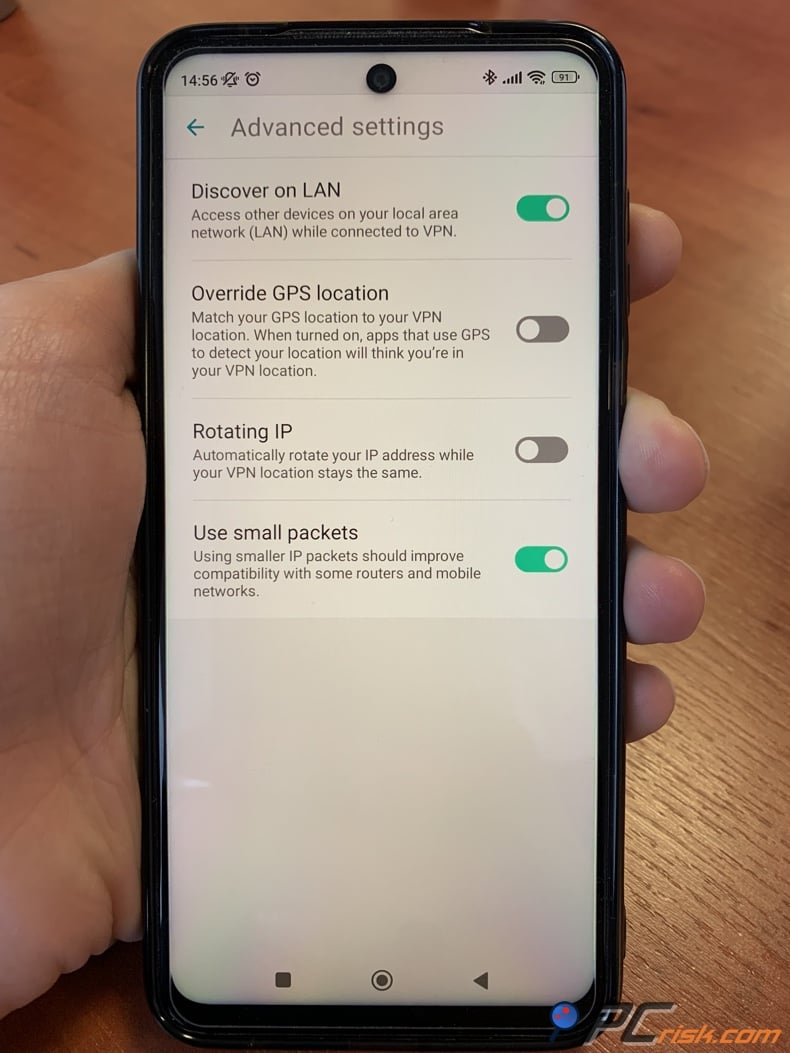 Surfshark for Android Override GPS Location