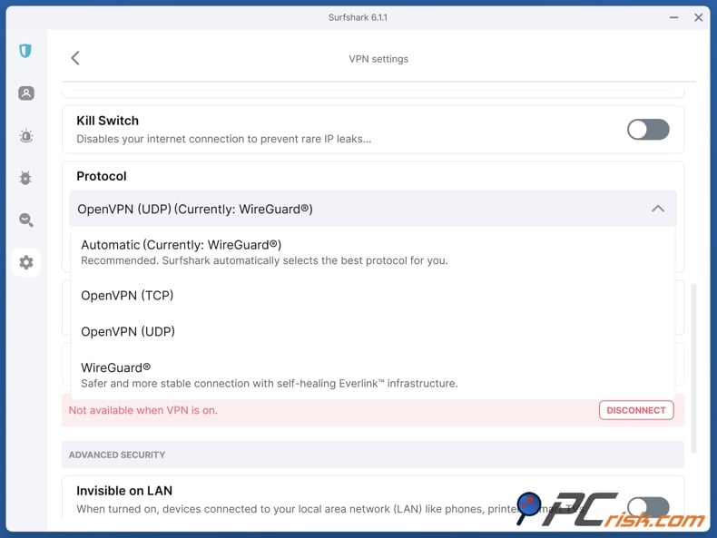Surfshark VPN Protocols