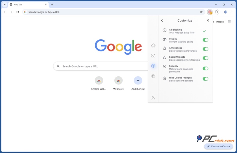 Total Adblock customization