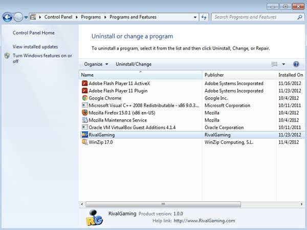 rivalgaming adware uninstall