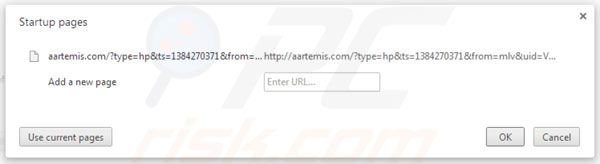 Removing Aartemis from Google Chrome homepage