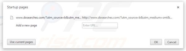 Dosearches removal from Google Chrome homepage
