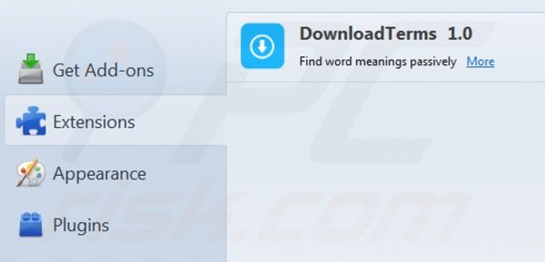 Download Terms removal from Firefox step 2