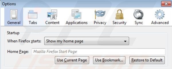 Hometab removal from Mozilla Firefox homepage