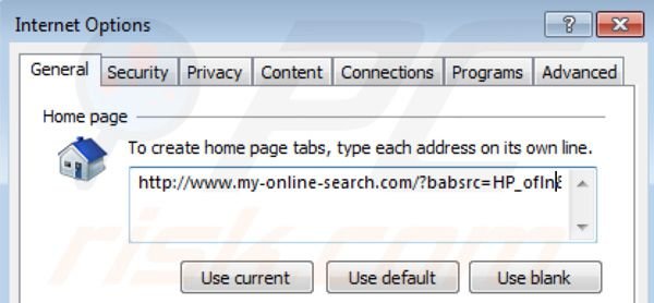 Removing my-online-search.com homepage from Internet Explorer