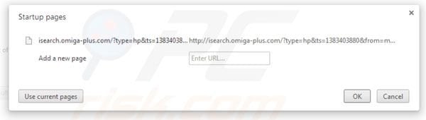Removing Omiga plus from Google Chrome homepage