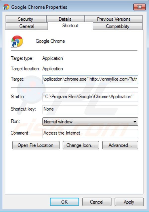 Onmulike removal from Google Chrome