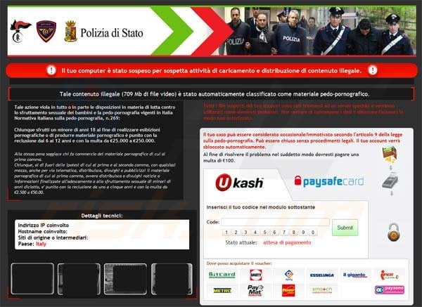 Polizia di Stato ransomware virus