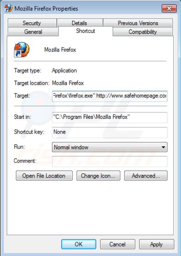 Safehomepage removal from Mozilla Firefox