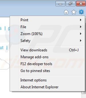 Removing Savesense ads from Internet Explorer step 1