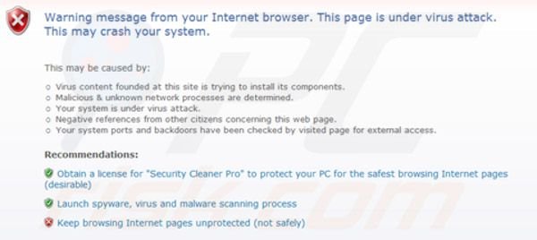 Security Cleaner Pro blocking Internet Explorer