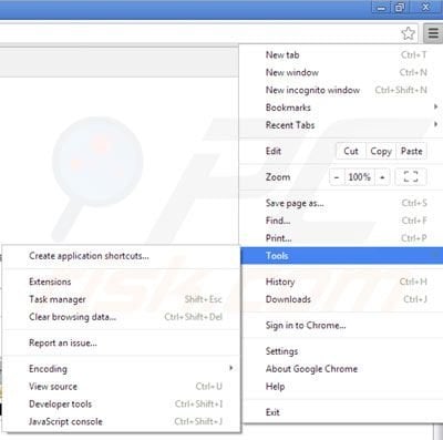 Search Smarter and Search Assistor removal from Google Chrome step 1