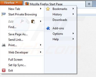 Search Smarter and Search Assistor removal from Mozilla Firefox step 1