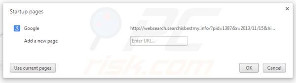 websearch.searchisbestmy.info removal from Google Chrome homepage