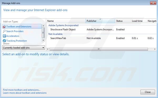 websearch.searchisbestmy.info removal from Internet Explorer extensions