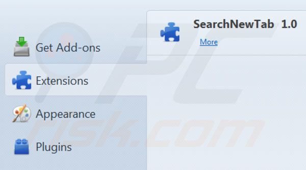 websearch.searchisbestmy.info removal from Mozilla Firefox extensions