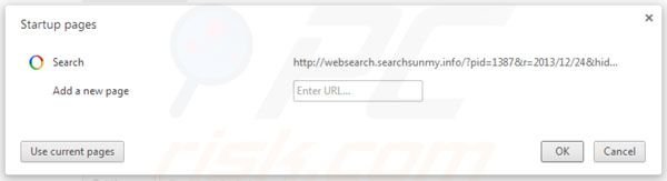 Removing searchsunmy.info from Google Chrome homepage