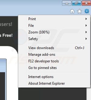 Removing Tube Dimmer from Internet Explorer extensions step 1