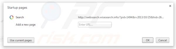 Websearch.wisesearch.info removal from Google Chrome homepage