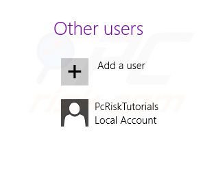 How to add user account in Windows 8 step 7