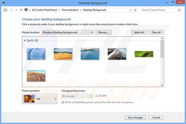 Changing windows border size and color in Windows 8 step 2