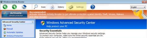Removing Windows Activity Booster using unsafe startup, step 1