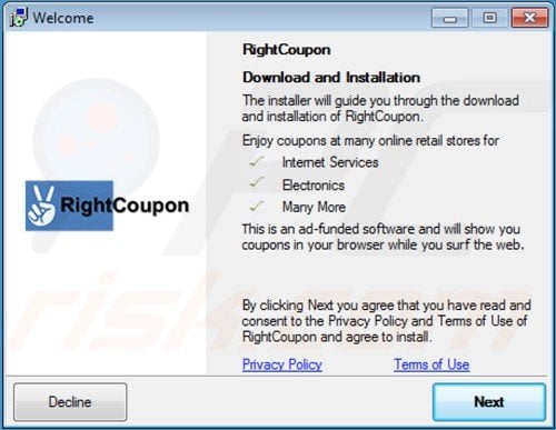 Right coupon installer