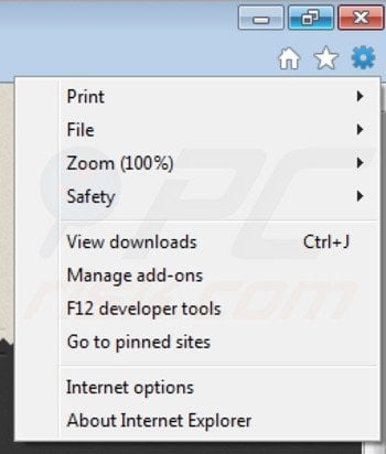 Removing costmin from Internet Explorer extensions step 1