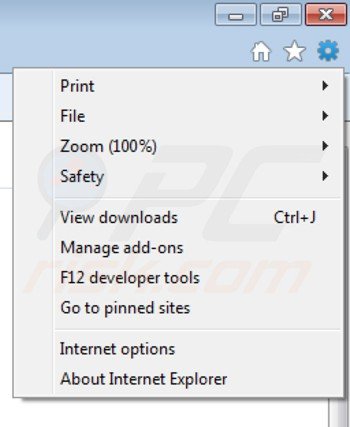 Removing search.coupons-bar.com from Internet Explorer extensions step 1