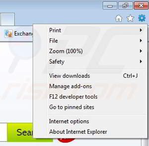 Removing FindMeFreebies from Internet Explorer step 1