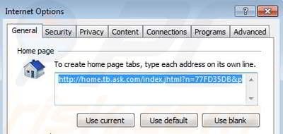 Removing FindMeFreebies from Internet Explorer step 3