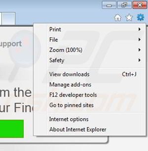 Removing Four Finders from Internet Explorer step 1