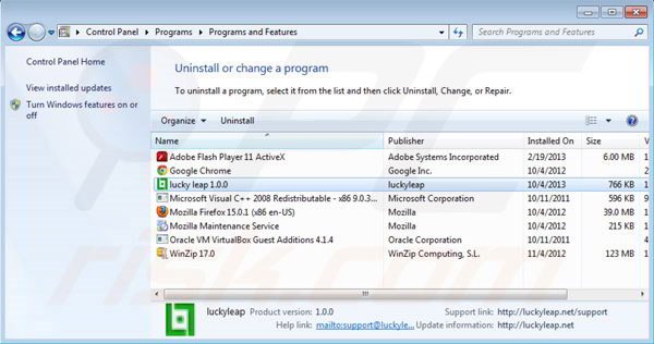 Removing Fralimbo Virus via control panel