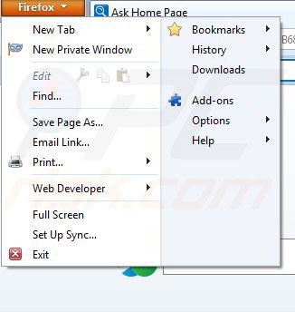 Removing Freebillpayalert toolabr from Mozilla Firefox step 1