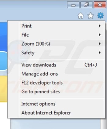 Removing HQ Video Professional from Internet Explorer step 1