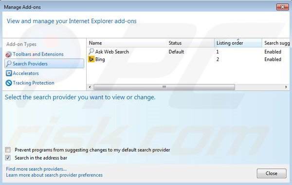 Removing LocalCrimeWatcher from Internet Explorer step 4