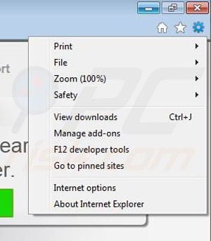 Removing Mokiray from Internet Explorer step 1