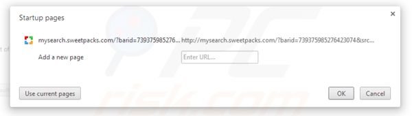 Removing mysearch.sweetpacks.com from Google Chrome homepage