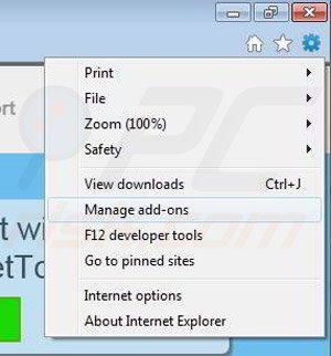 Removing NetTock from Internet Explorer step 1