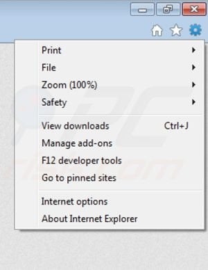 Removing PC data app from Internet Explorer extensions step 1
