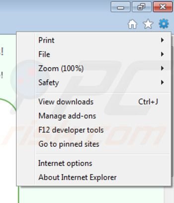 Pro video downloader removal from Internet Explorer extensions step 1