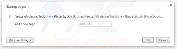Removing isearch.safefinder.net from Google Chrome homepage