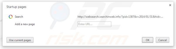 Removing Websearch.searchinweb.info from Google Chrome homepage